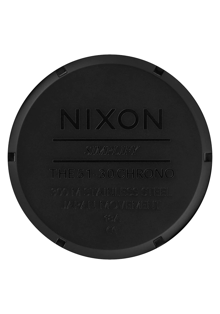 NIXON 51-30 ALL MATTE BLACK/ BLACK A083-3086-00