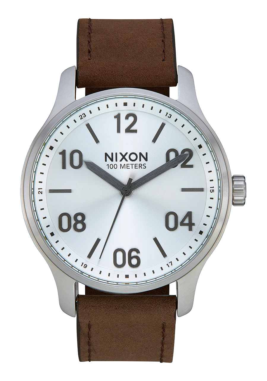 NIXON Patrol Leather Silver / Brown A1243-1113-00