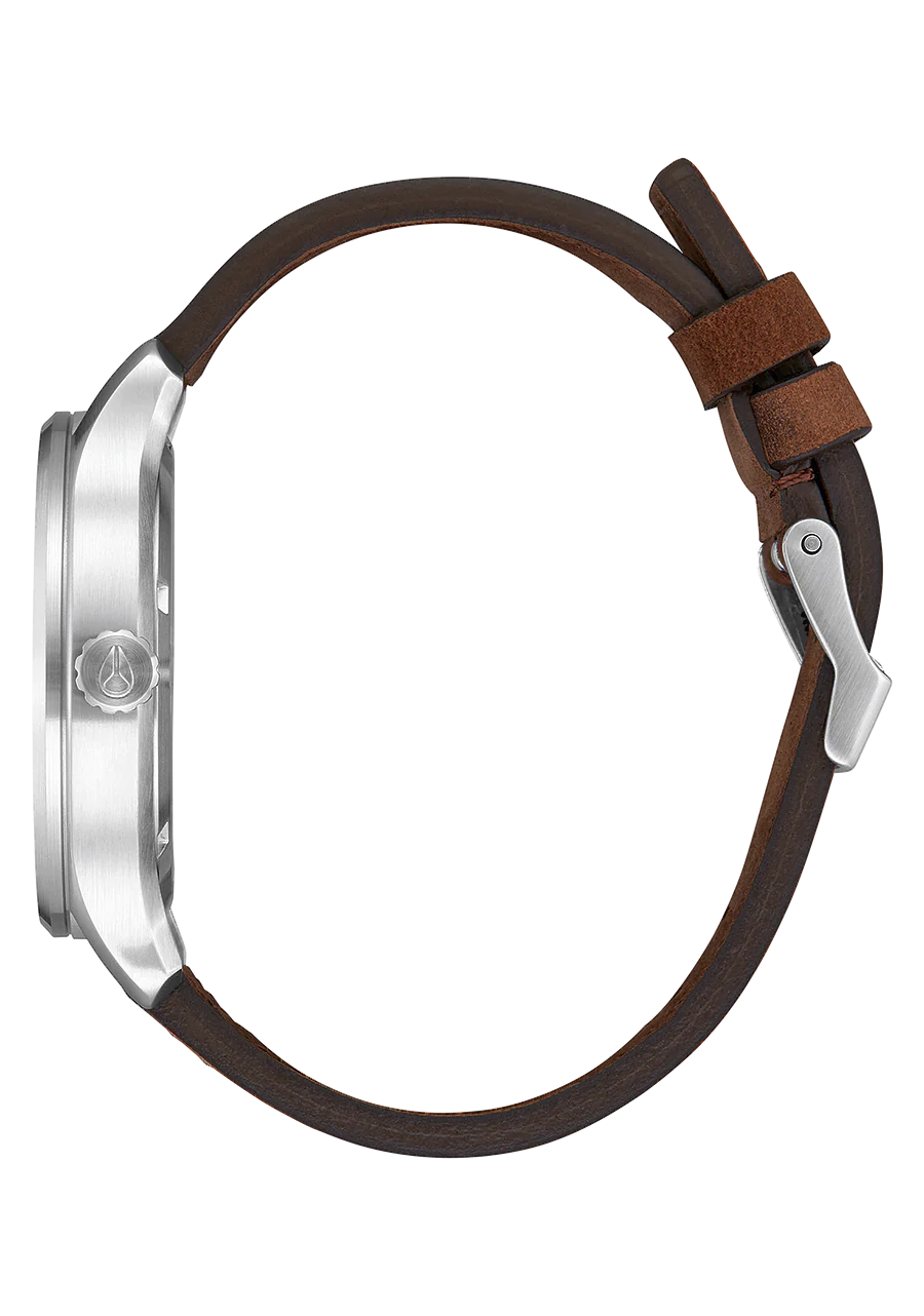 NIXON Patrol Leather Silver / Brown A1243-1113-00