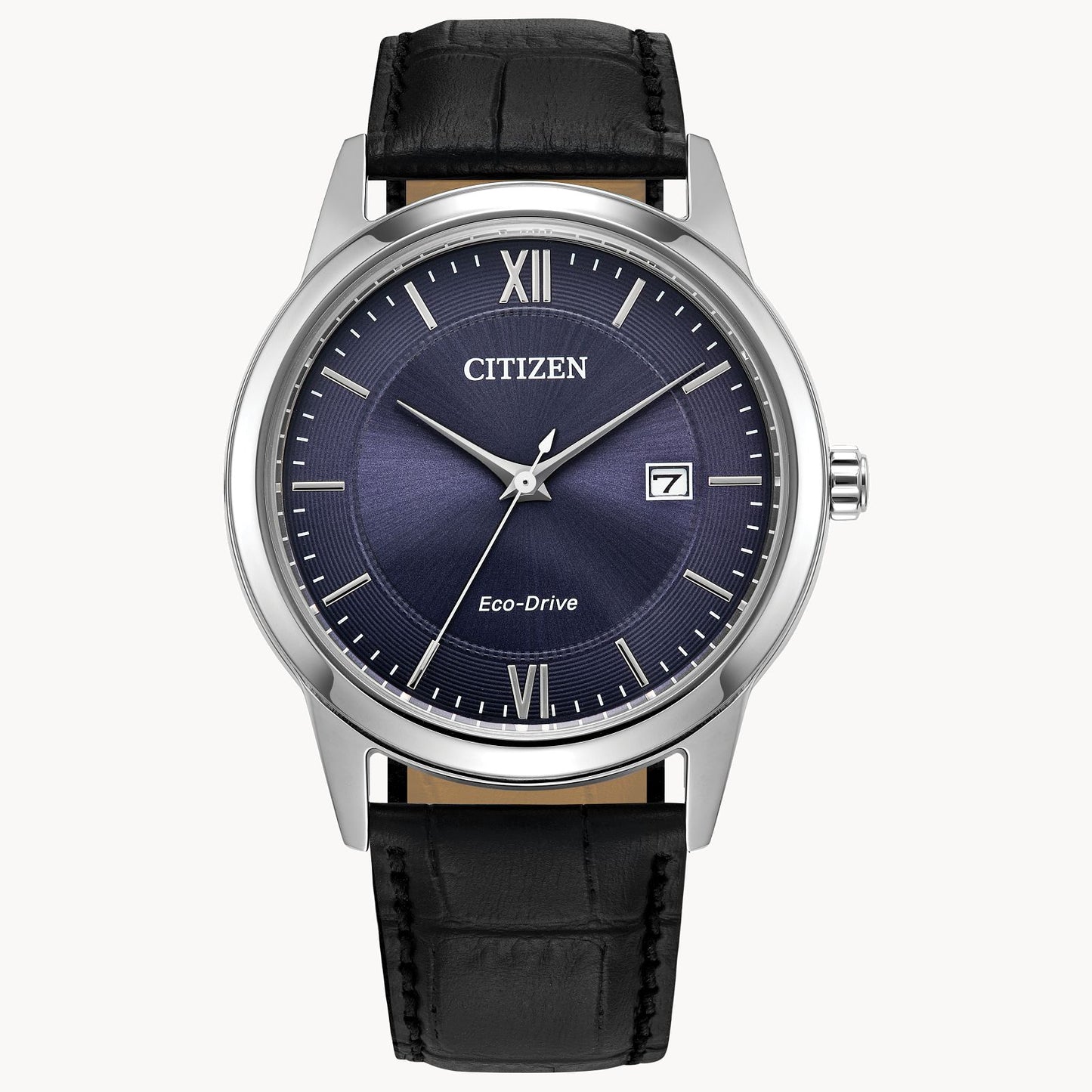 Citizen Mens Classic Blue Dial Leather Strap AW1780-09L