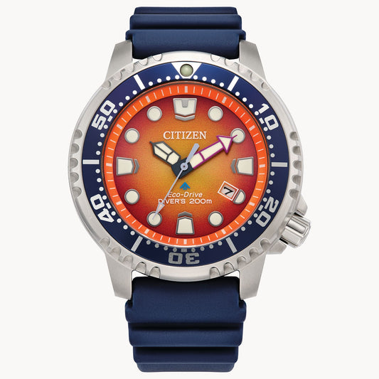 Citizen Promaster Dive Orange Dial Polyurethane Strap BN0169-03X