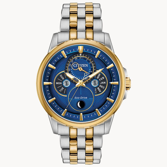 Citizen Eco-Drive Calendrier Moonphase Blue Dial BU0054-52L