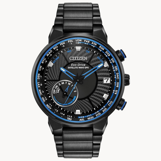 Citizen Eco-Drive Satellite Wave GPS Freedom Blue Black Steel CC3038-51E