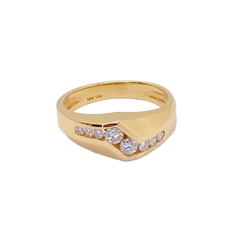 14K Yellow Gold Mens Ring