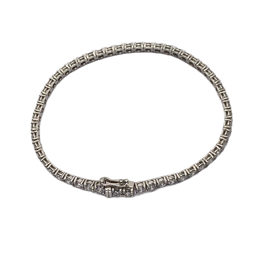 14K White Gold 5.75 Carats Diamond Tennis Bracelet