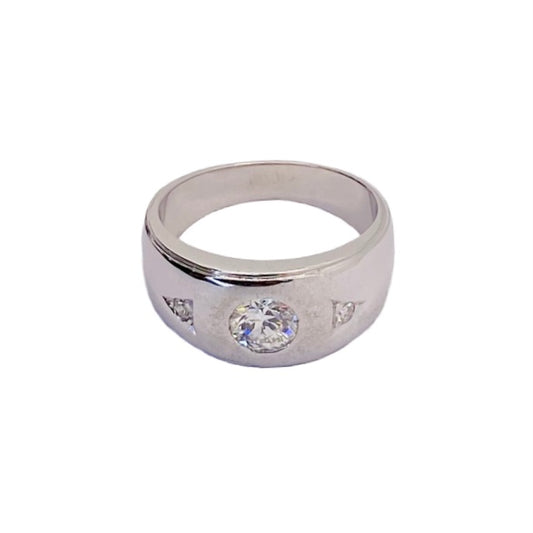 Estate Jewelry 14K White Gold Diamond Ring