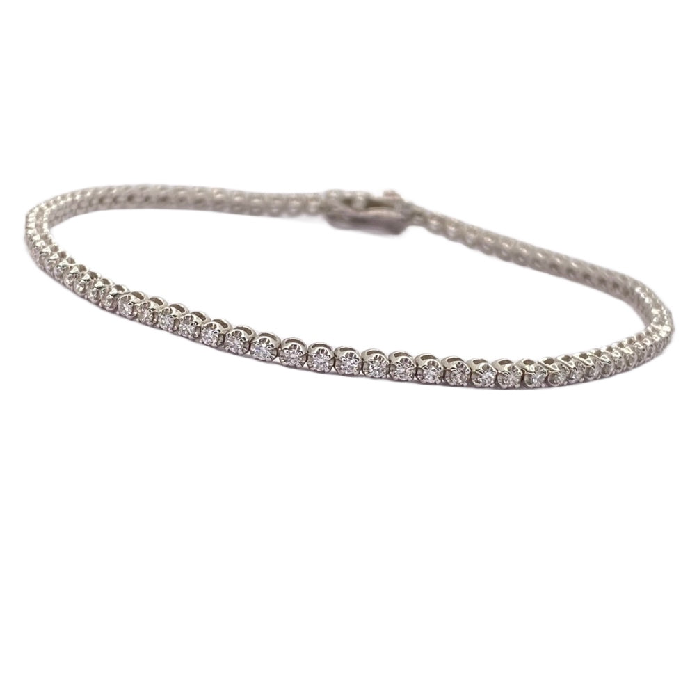 14K White Gold Diamond Tennis Bracelet