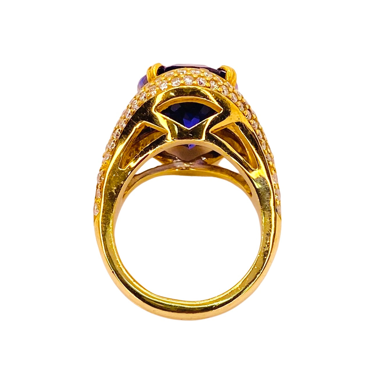 Estate Jewelry 18K Yellow Gold Tanzanite Ring