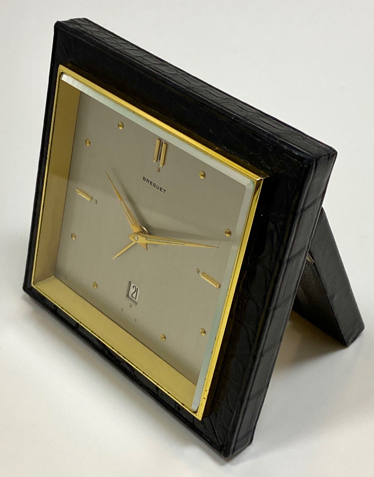 Breguet Vintage Desk Alarm Clock with Date B1405