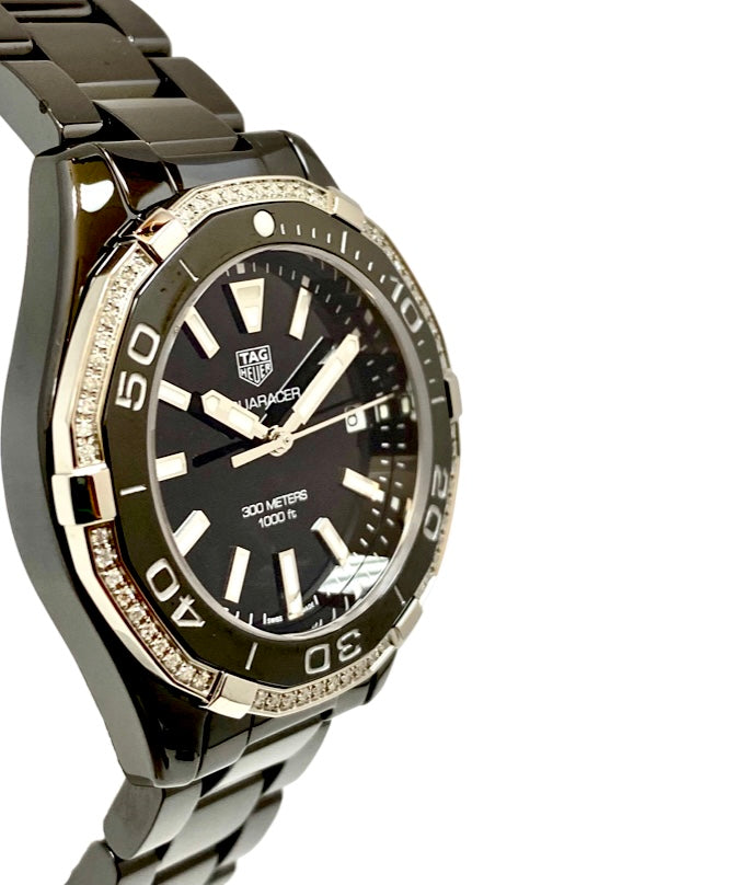 TAG Heuer Aquaracer Black Ceramic Diamond Bezel WAY1395.BH0716