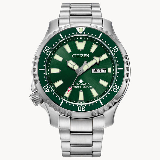 Citizen Promaster Dive Automatic Green Dial Steel Bracelet NY0151-59X
