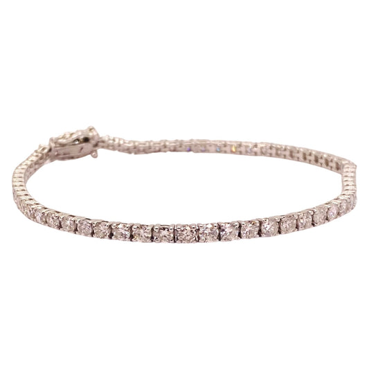 Estate Jewelry 14K White Gold Diamond Tennis Bracelet