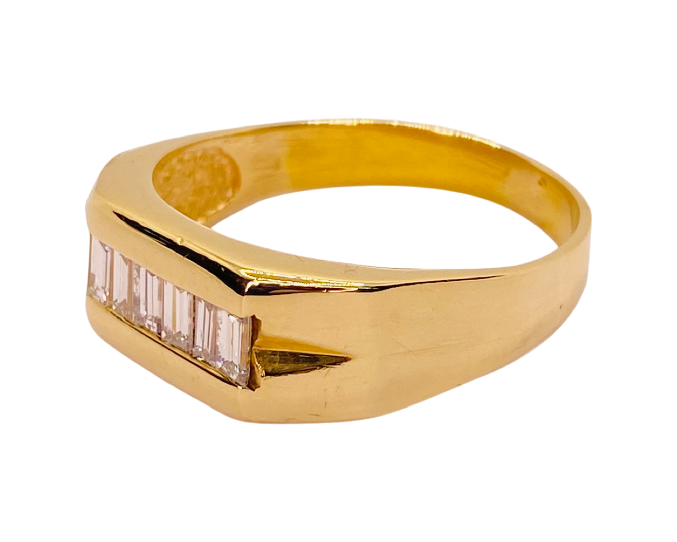 Estate Jewelry 14K Yellow Gold Mens Diamond Ring