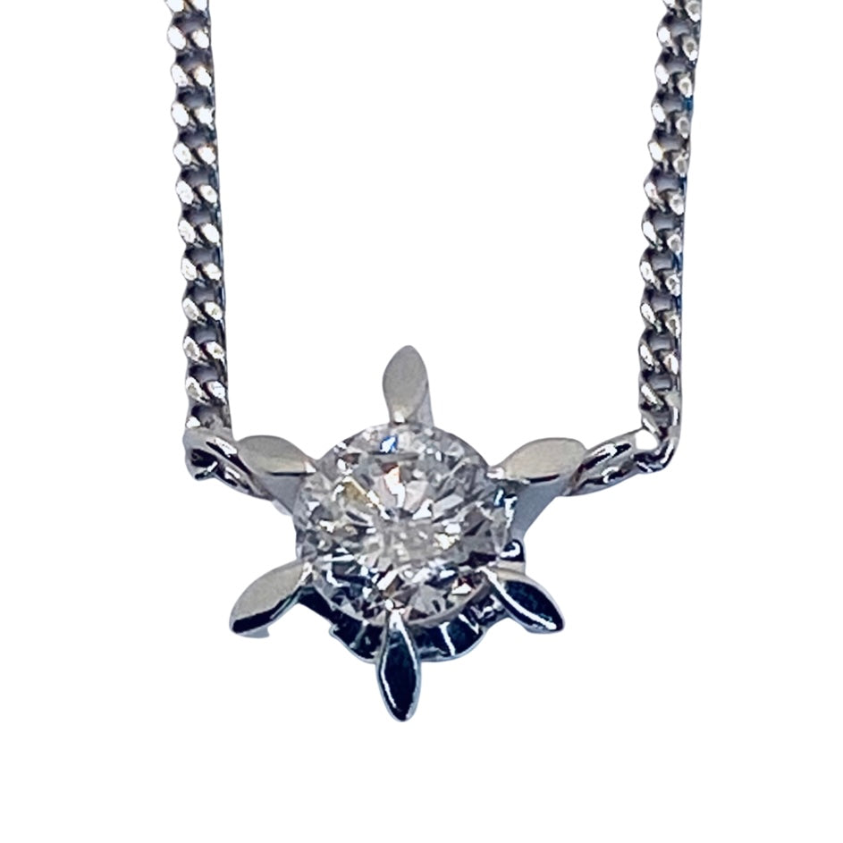 Platinum Solitaire Necklace