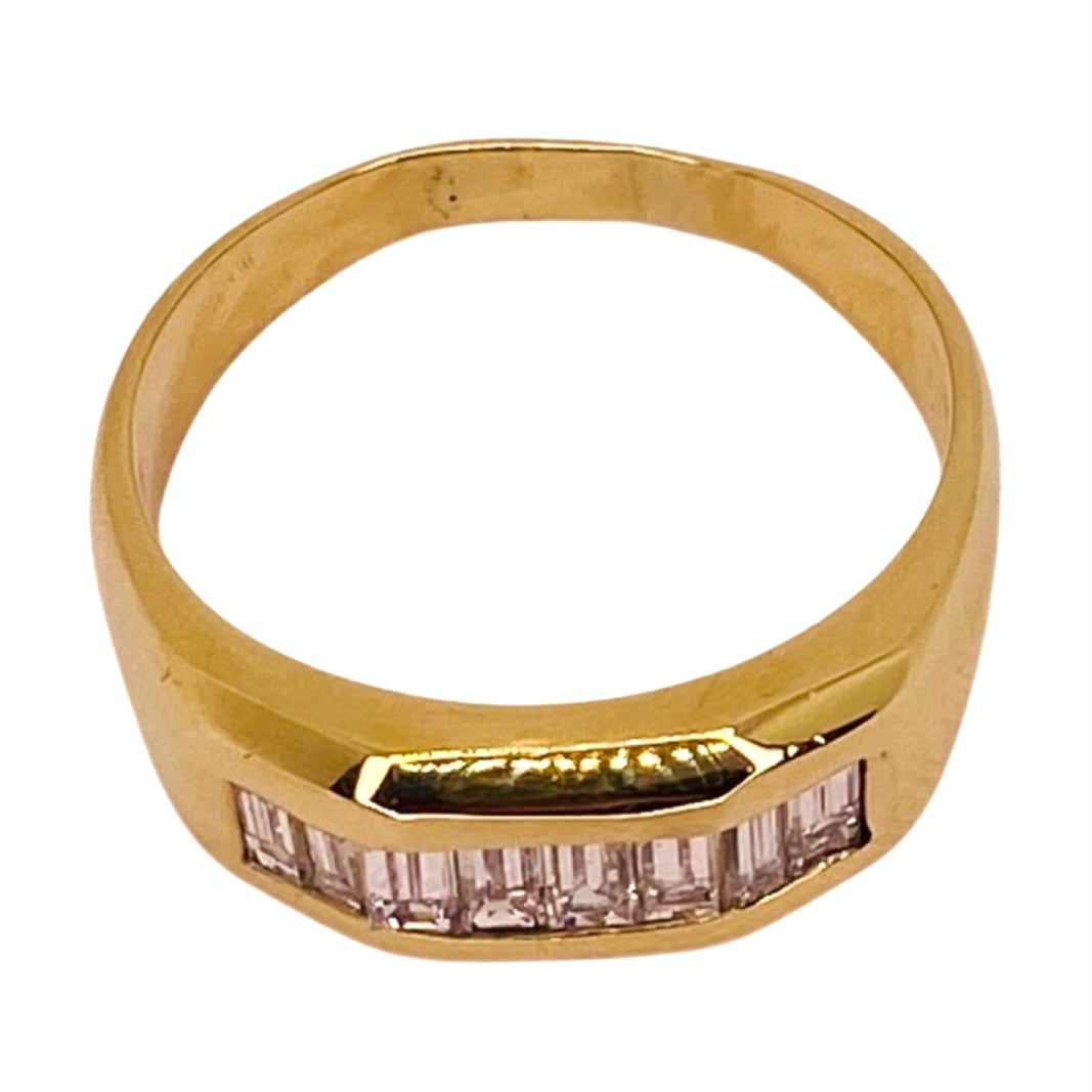 Estate Jewelry 14K Yellow Gold Mens Diamond Ring