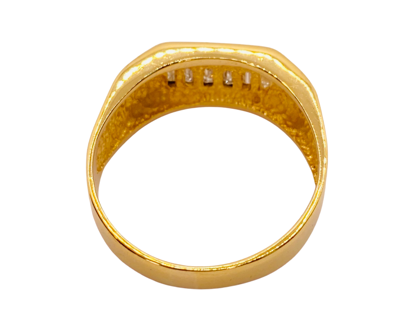 Estate Jewelry 14K Yellow Gold Mens Diamond Ring