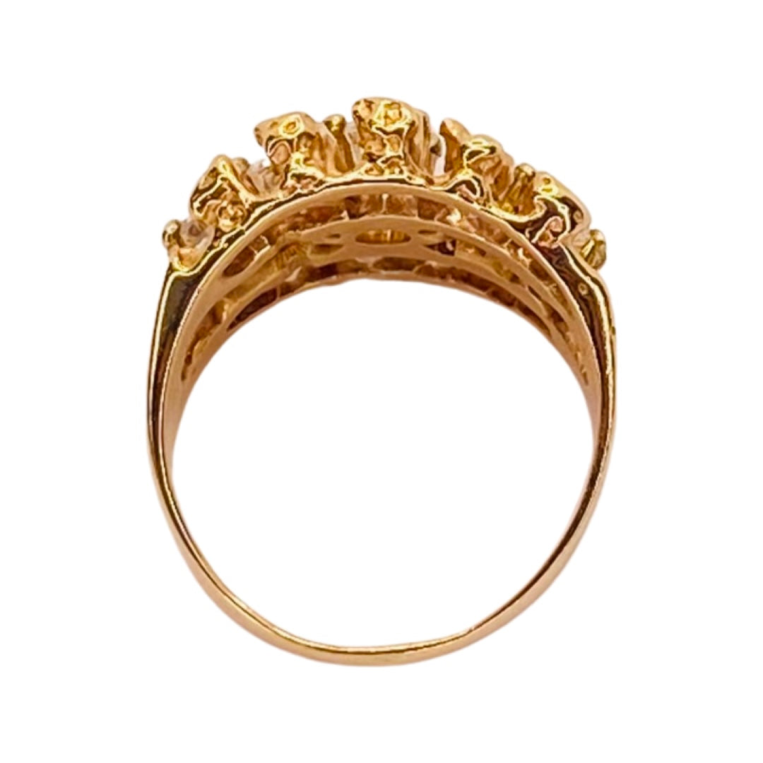 Estate Jewelry 14K Yellow Gold Diamond Ring