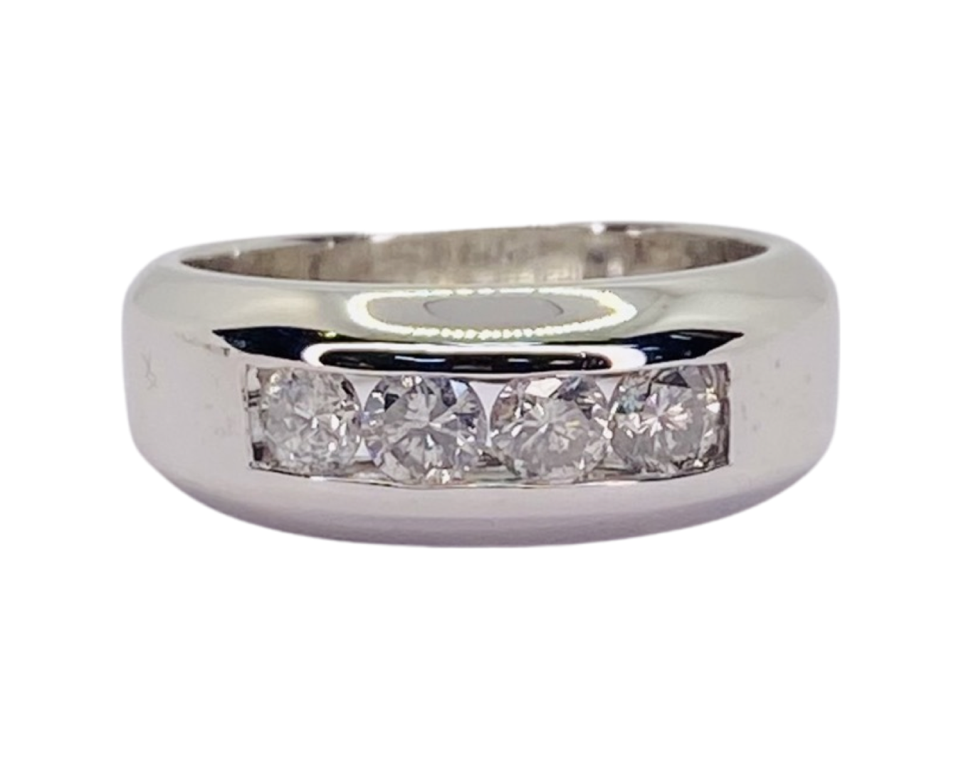 Estate Jewelry 14K White Gold Mens Diamond Ring